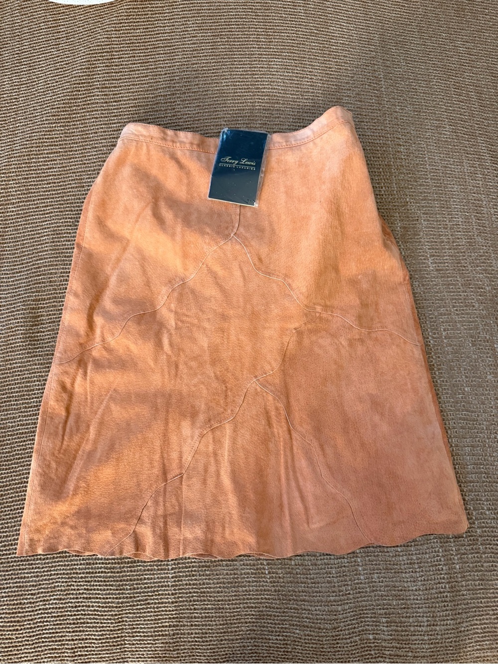 Terry Lewis Classic Luxuries A-Line Skirt in Rust-Orange